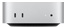 Mac mini, vooraanzicht, zilveren behuizing, twee USB‑C-poorten, mini-jack-aansluiting.