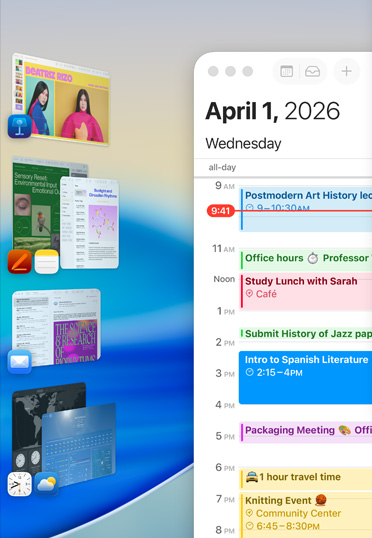Verschillende Apple apps, waaronder Keynote, Pages, Notities en Mail, worden weergegeven in groepen op een scherm.